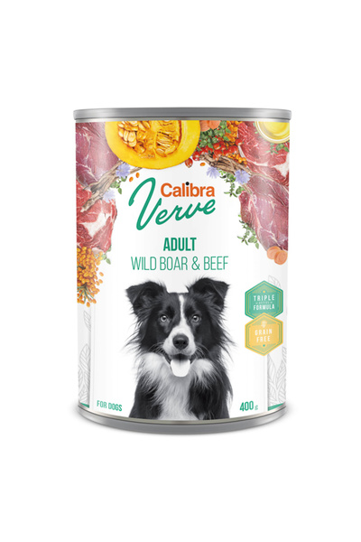 Brit Care Calibra Dog Verve GF Ενηλίκων με Αγριόχοιρο & Βοδινό 400 γρ.