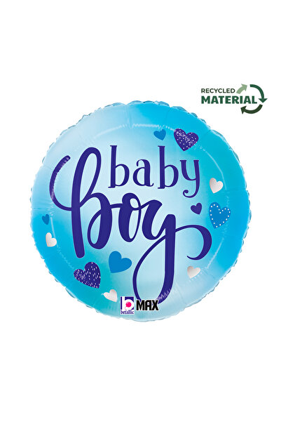Generic Brand 18" Μπαλόνι Baby Boy μπλε καρδιές