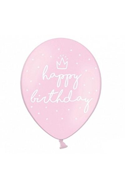 Generic Brand Σετ Μπαλόνια Happy Birthday ροζ (6 τεμ)