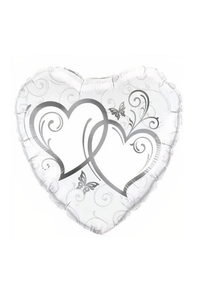 Generic Brand 18" Μπαλόνι Καρδιά Entwined Hearts