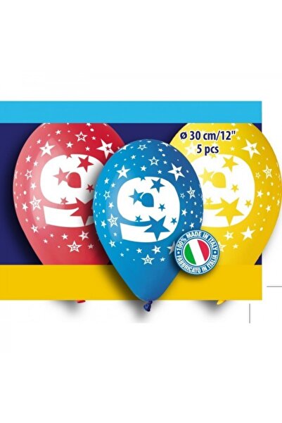 Generic Brand 12" Μπαλόνι γενέθλια Νο 9 (5 τεμ)