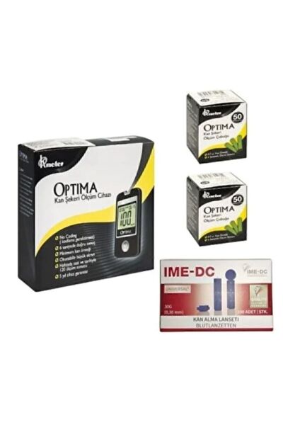 Optima DUMAN MEDİKAL MARKA ŞEKER ÖLÇÜM CİHAZI 2 STRİP 1 CİHAZ 1 LANSET