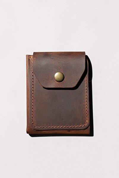 MAT Deri Men's Wallet Genuine Leather Handmade Card Holder with Cash Compartm...