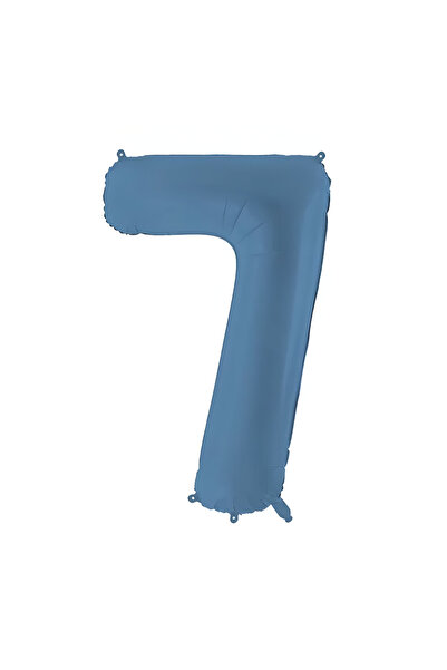 Generic Brand Μπαλόνια Αριθμοί Μπλε Ματ 86 cm - 34″ - 7