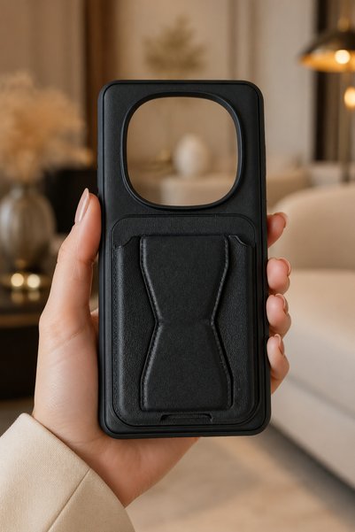 TechTrove Redmi Note 15 Pro 5G Uyumlu Kartlıklı Kapak Siyah