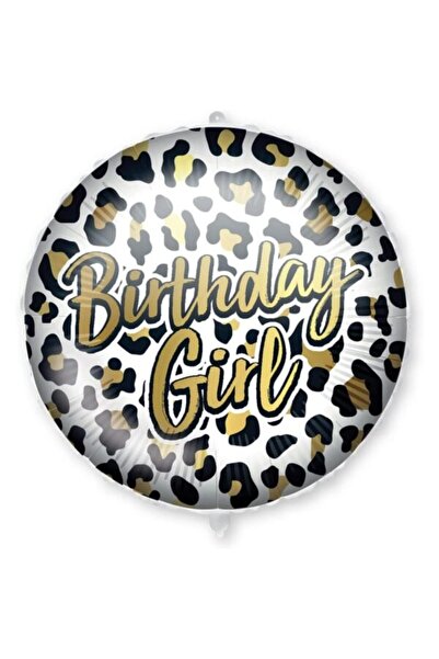Generic Brand 18'' Μπαλόνι Birthday Girl Λεοπάρ
