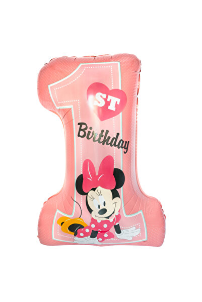Generic Brand 28″ Μπαλόνι ροζ Αριθμός 1 Minnie Mouse