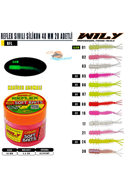 Wily Reflex Sıvılı Silikon 40 mm 20 Adetli