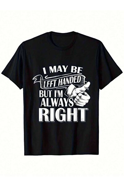 26LIK Men'S Plus SizeMens Funny Left-Handed Saying T-Shirt I May Be Left Hand...