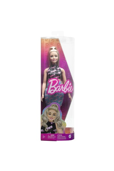 mattel PAPUSA BARBIE FASHIONISTA BLONDA CU BORSETA ROZ