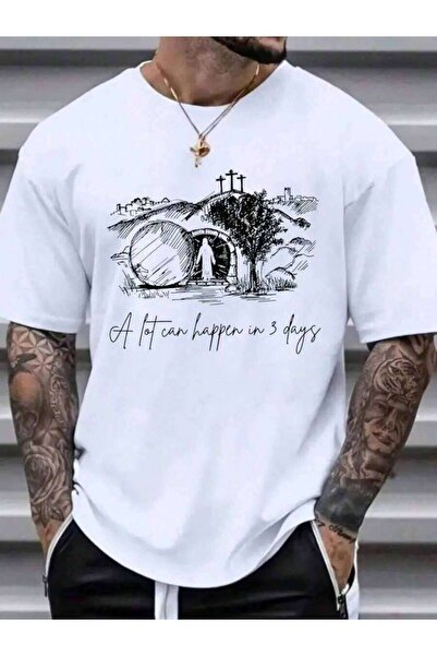 kai22 Men'S Plus Size A Lot Can Happen In 3 Days Graphic T-Shirt - Stylish Cr...