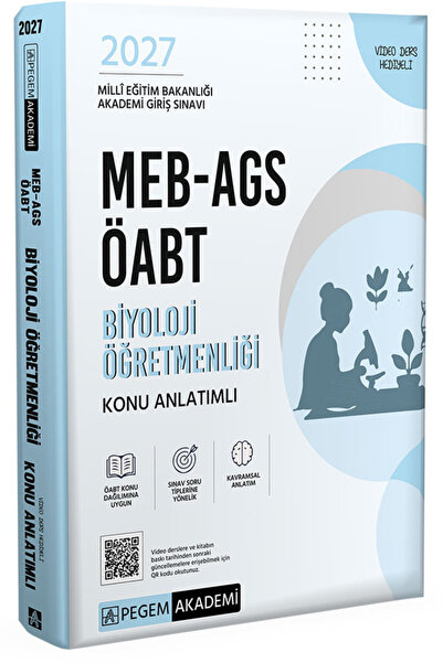Pegem Akademi Yayıncılık 2027 MEB AGS ÖABT Biyoloji Öğretmenliği Konu Anlatımlı