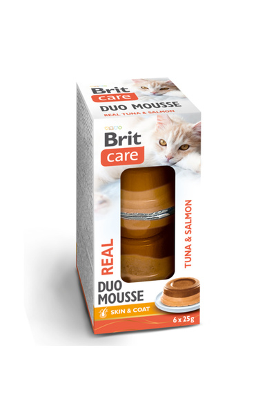 Brit Care Cat Double Layer Mousse Real Tuna and Salmon 6x25 g