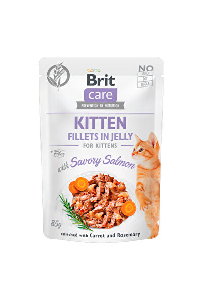 Brit Care Cat Kitten Fillets in Jelly with Savory Salmon 85 g