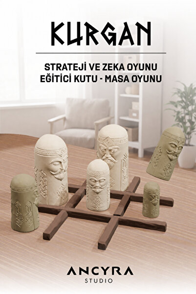 ANCYRASTUDIO Kurgan Balbal Temalı Strateji ve Zeka Masa Oyunu