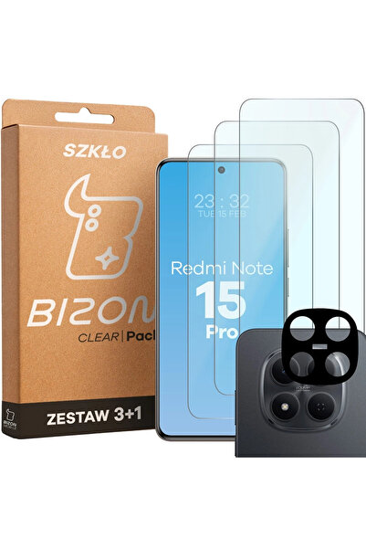 BizonMobile Bizon Glass Clear Pack 4-в-1: 3 протектора за екран и камера за R...