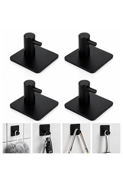 OEM Set 4 cuiere de perete Macvi® din otel inoxidabil, montaj fara gaurire, n...