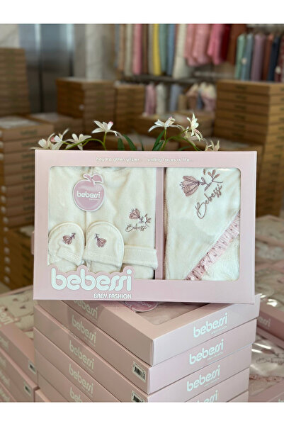 Bebessi 4 Parça bebek Bornoz Takımı