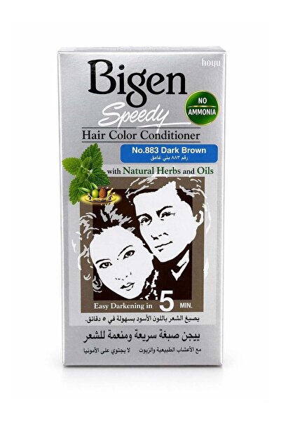 Bigen Speedy Hair Color Conditioner, No.883 Dark Brown, Ammonia-Free