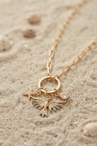 Generic Brand Gold Color Paperclip Chain Phoenix Model Women's Necklace