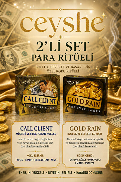 CeyShe Para Ritüeli Sakinleştirici Kokular 2 Paket (20) Konik Tütsü Aromatera...