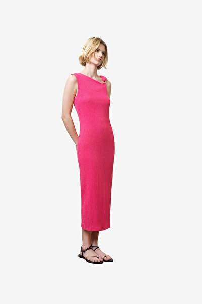 French Connection Women's French Pink Trixie Soft Midi Dress