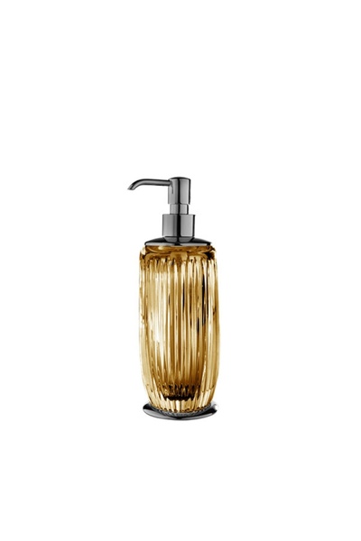 TREESSECI Elegance Liquid Soap Dispenser, Countertop - Amber/Chrome