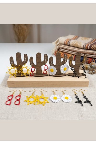 tümsek kadın iç giyim Printed Earring Set (4 Pairs)