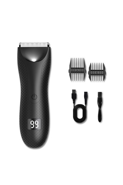 Choice1 Black Men's Electric Body Hair Trimmer Waterproof Groin/Ball Shaver R...
