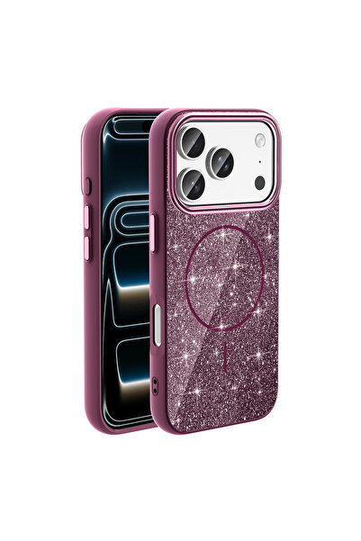 Casetify iPhone 17 Pro Max Kılıf Dökülmeyen Simli Silikon MagSafe Kamera Yüks...