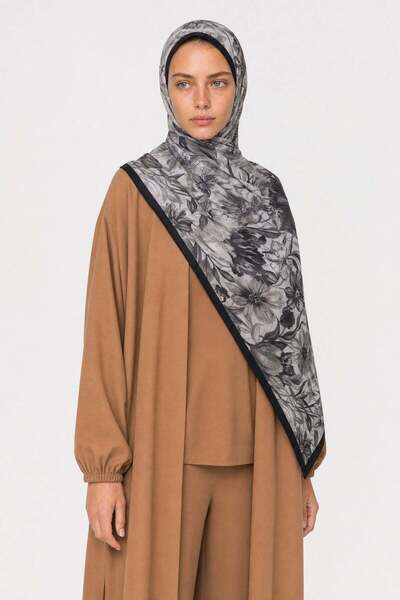 Mooncorn Botanic Pattern Hebei Silk Shawl