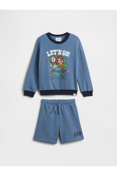 GAP Erkek Bebek Koyu Mavi Disney Two-Piece Sweat Set