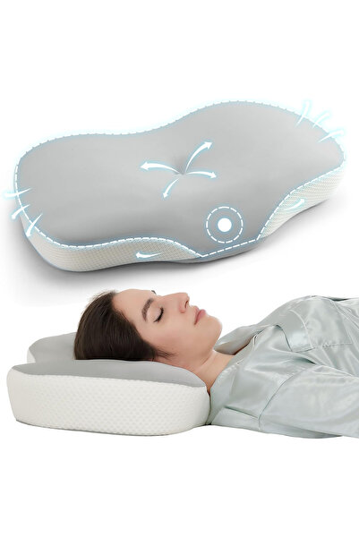 OEM Orthopedic memory foam neck pillow with adjustable height, breathable cov...