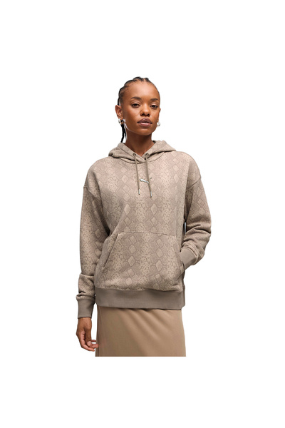 Puma Hanorac Snake Pack Relaxed pentru femei, bej, stil casual 63874881
