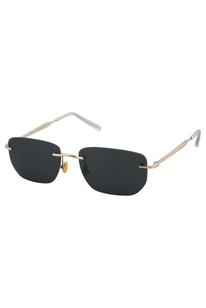 sun factory Premium Unisex Lightweight Gold Color Metal Frameless Sunglasses with Uv400 Protection