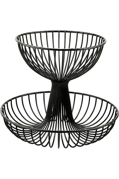 Genel Markalar 30*25 Cm İki Katlı Meyve Ve Ekmek Sepeti (A 028 01)