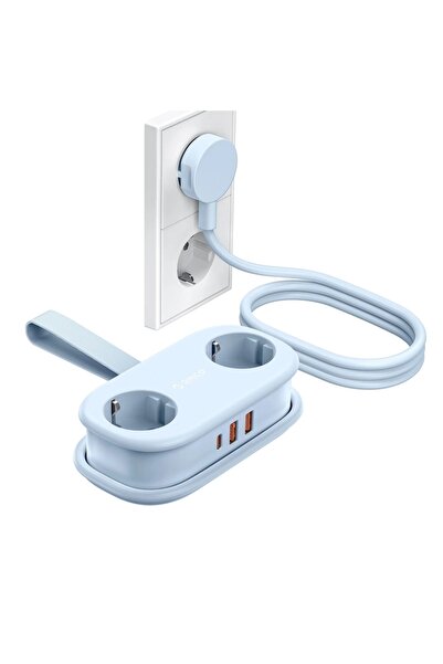 Orico AP3 Πολύπριζο Εσωτερικού Χώρου, 2 Πρίζες Schuko, 2xUSB-A 18W, USB-C PD ...