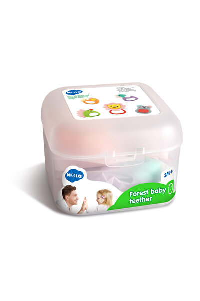 Jucarii Bebe SET 5 JUCARII PENTRU DENTITIE IN CUTIE FOREST BABY