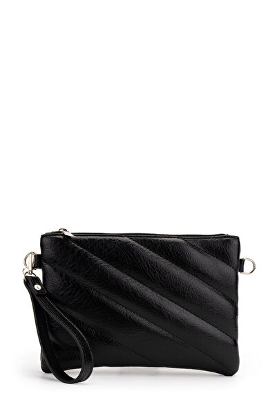 minebag Stilski prošiveni clutch, ženska torba preko ramena, Monaco crna