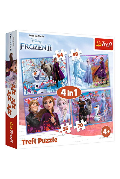 Trefl PUZZLE 4IN1 FROZEN2 CALATORIE CATRE NECUNOSCUT