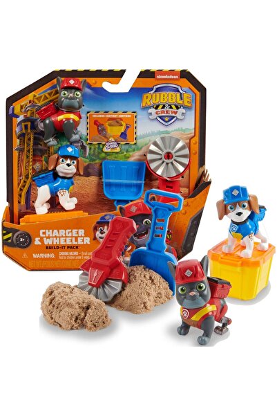 Spinmaster PATRULA CATELUSILOR ECHIPA RUBBLE SET 2 FIGURINE CHARGER SI WHEELER