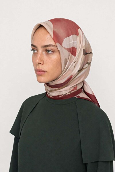 Mooncorn Roselle Pattern Hebei Silk Scarf