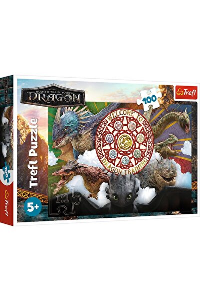 Trefl PUZZLE 100 CUM SA ITI DRESEZI DRAGONUL DRAGONI IN ACTIUNE