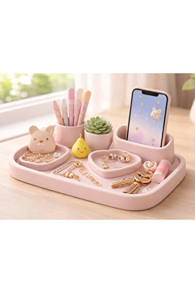 keysa 3D Printed Multi-Purpose Desktop Organizer – Phone Stand, Jewelry, Key,...