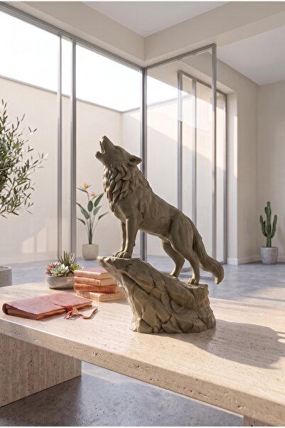 formera3D Kişiye Özel Dekoratif Uluyan Kurt Heykeli 3D Baskı Figür - Modern H...
