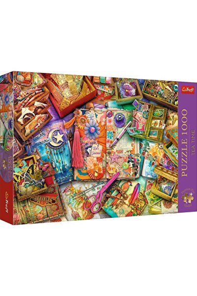 Trefl PUZZLE 1000 PREMIUM PLUS TEA TIME UN BIROU PLIN DE INSPIRATIE