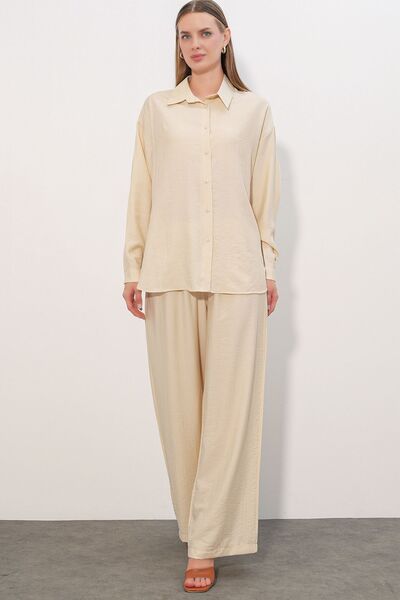 Hiccup Bdart Buttoned Long Sleeve Textured Shirt