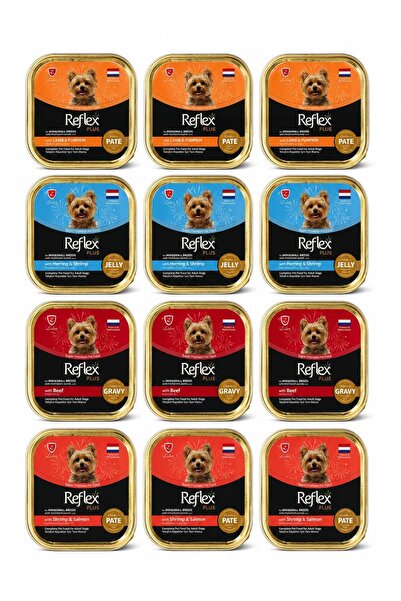 Reflex Küçük ve Orta Irklar Köpek Yaş Mama 12'li Karışık Lezzet Seti