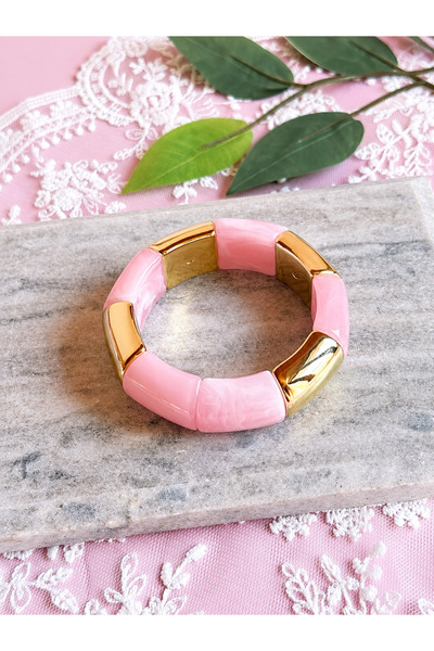 FLAWSOME JEWELRY STORE Elastic Colorful Stone Summer Bracelet