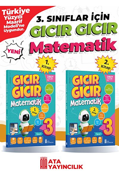 Ata Yayıncılık 3. Sınıf Gıcır Gıcır Matematik 1 ve 2. Kitap (2'li kitap)